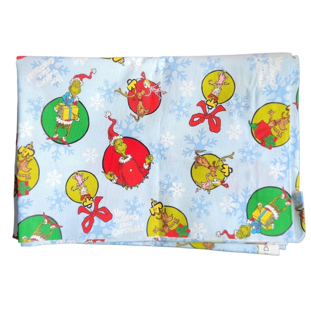 How The Grinch Stole Christmas Grinchmas Cotton Fabric 33"x44" Robert Kaufman